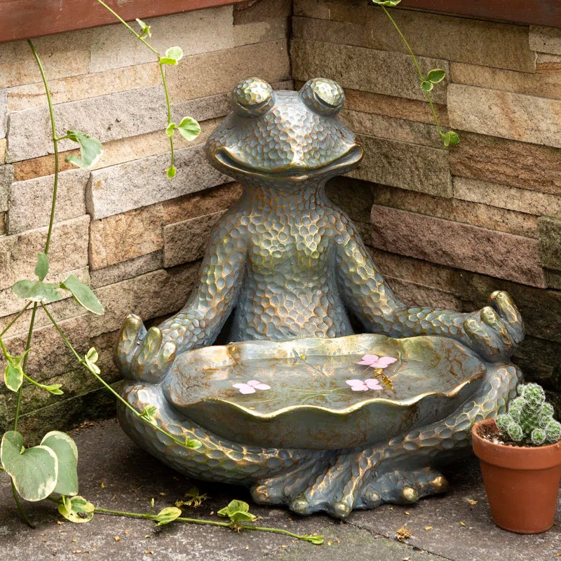 Caleb Frog Magnesium Oxide Garden Statue