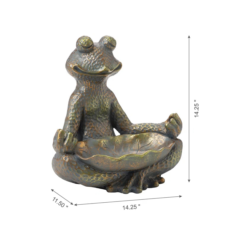 Caleb Frog Magnesium Oxide Garden Statue