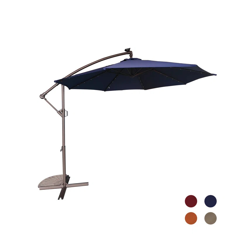 Direen 120'' Lighted Tilt Cantilever Umbrella