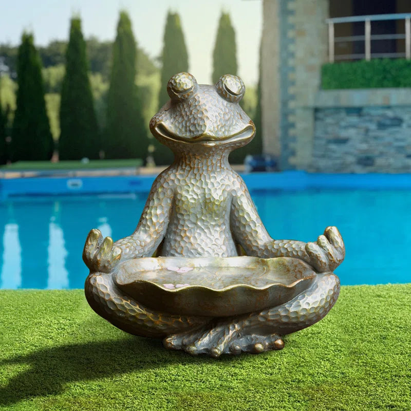 Caleb Frog Magnesium Oxide Garden Statue