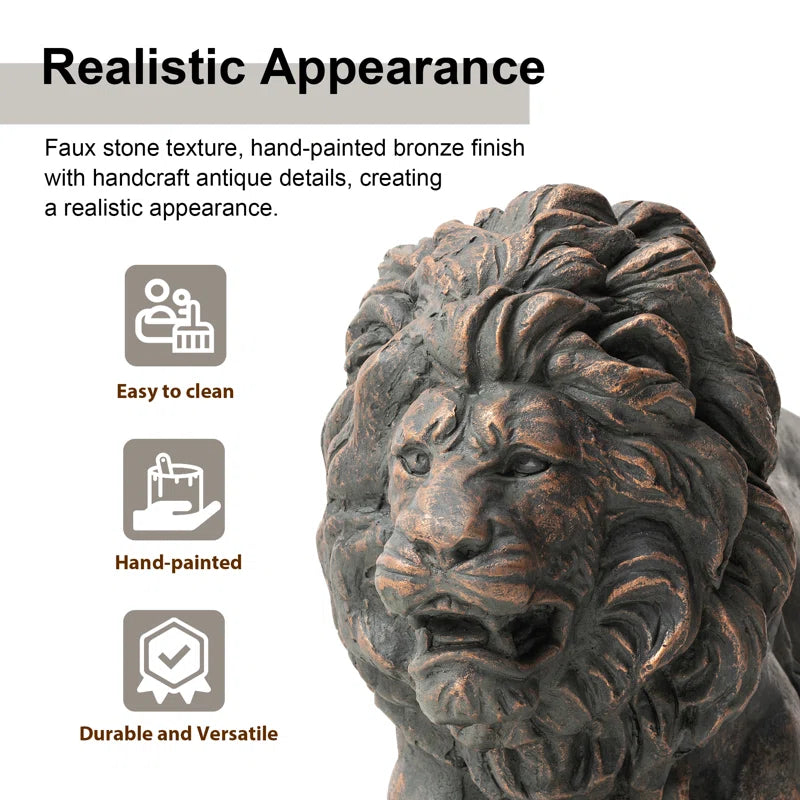 Lokman Lion Magnesium Oxide Garden Statue