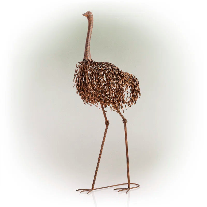 Medon Bird Weather Resistant Metal Garden Statue