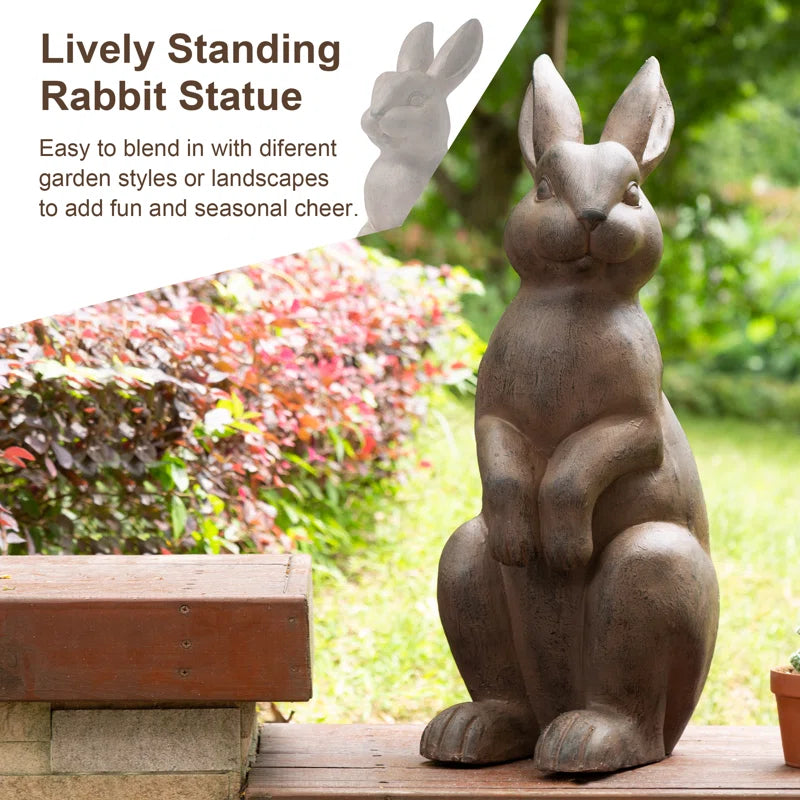 Zachary MGO Standing Rabbit Garden Statue
