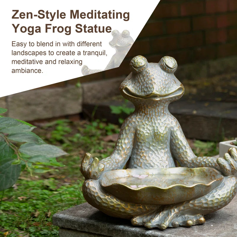 Caleb Frog Magnesium Oxide Garden Statue
