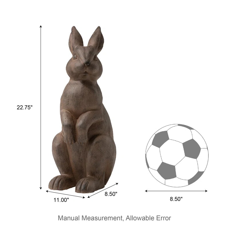 Zachary MGO Standing Rabbit Garden Statue