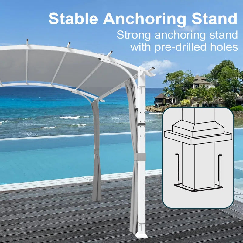 11 Ft. W X 11 Ft. D Pergola with Canopy