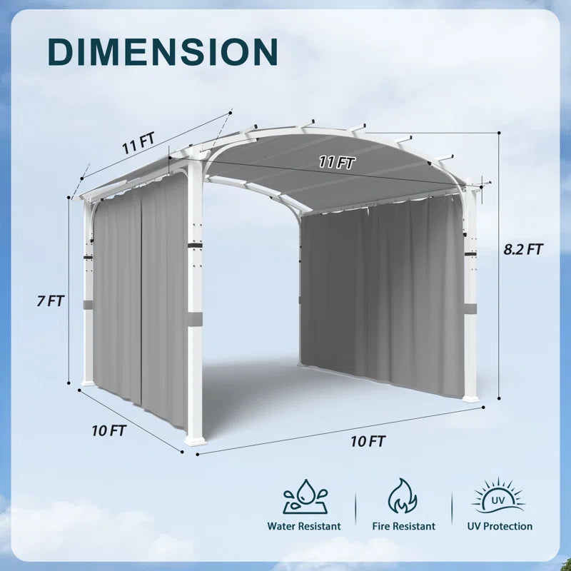 11 Ft. W X 11 Ft. D Pergola with Canopy