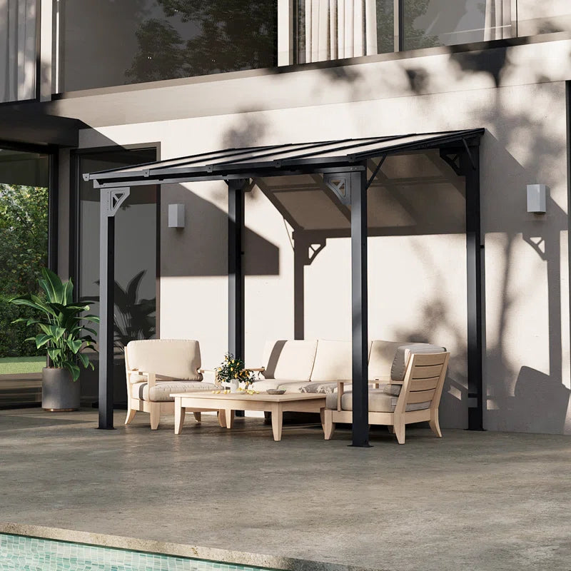 8 Ft. W X 5 Ft. D Aluminum Pergola with Canopy