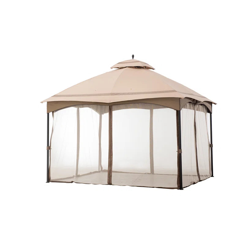 Metal Soft Top Gazebo 10.5 X 13 Ft. 2-Tier Steel Gazebo