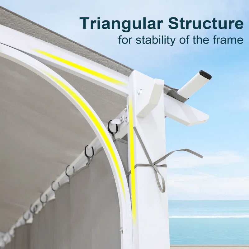 11 Ft. W X 11 Ft. D Pergola with Canopy