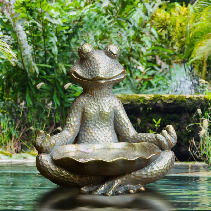 Caleb Frog Magnesium Oxide Garden Statue