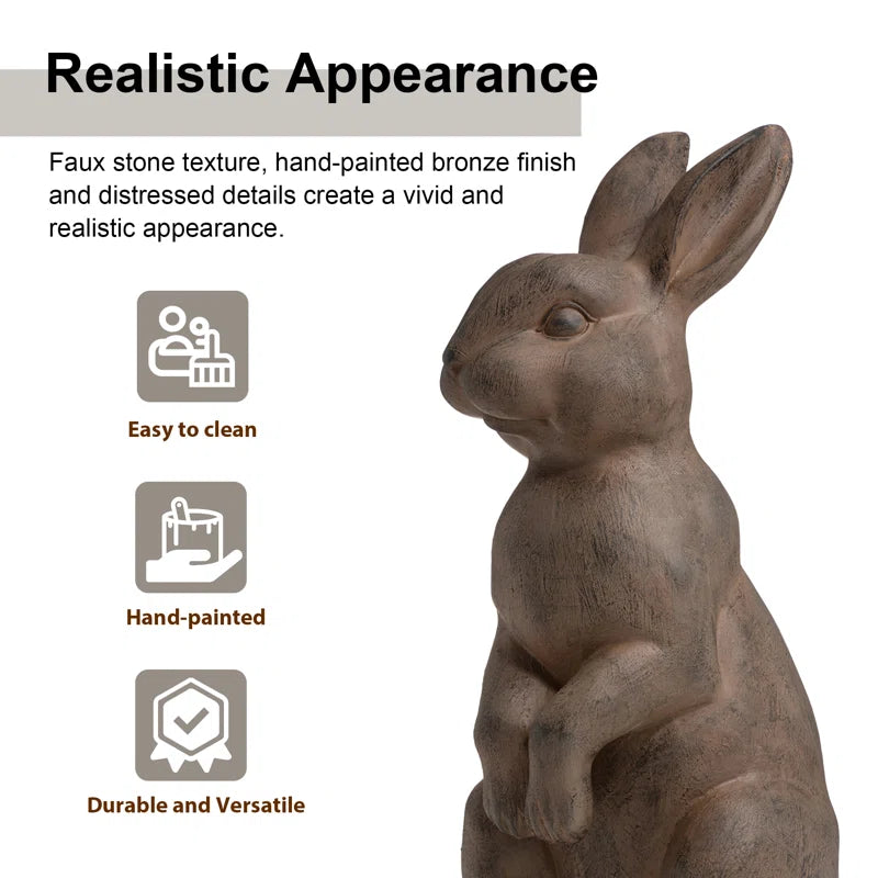 Zachary MGO Standing Rabbit Garden Statue