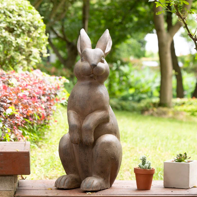 Zachary MGO Standing Rabbit Garden Statue