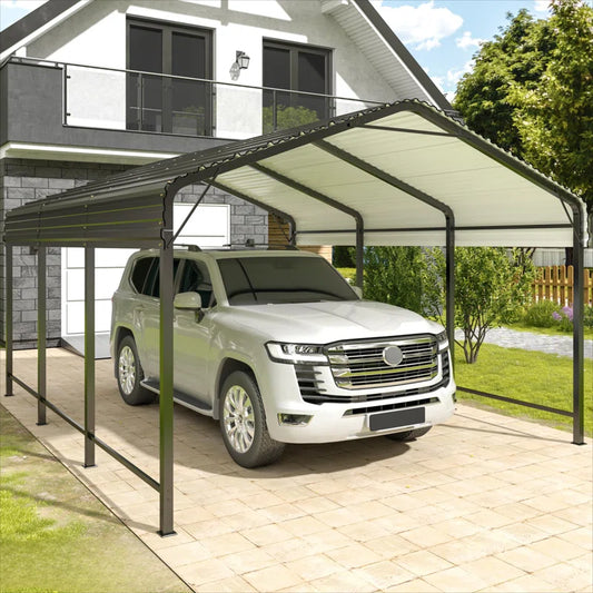 10 Ft. W X 15 Ft. D Metal Carport, Car Canopy and Shelter