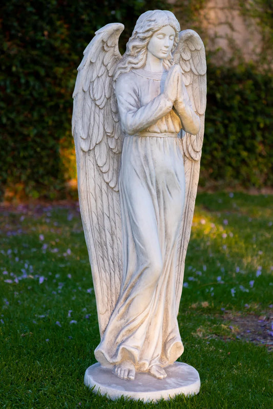 Yisroel Angels & Cherubs Weather Resistant Fiberstone Garden Statue