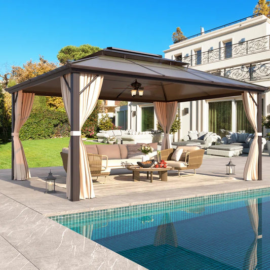 10 FT X 13 FT Aluminum Patio Hardtop Gazebo