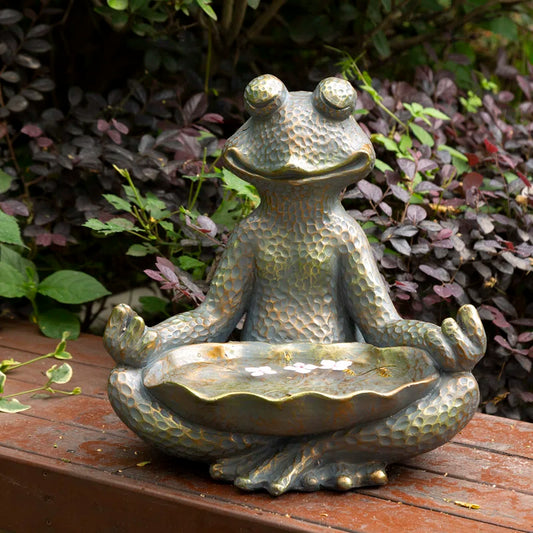 Caleb Frog Magnesium Oxide Garden Statue